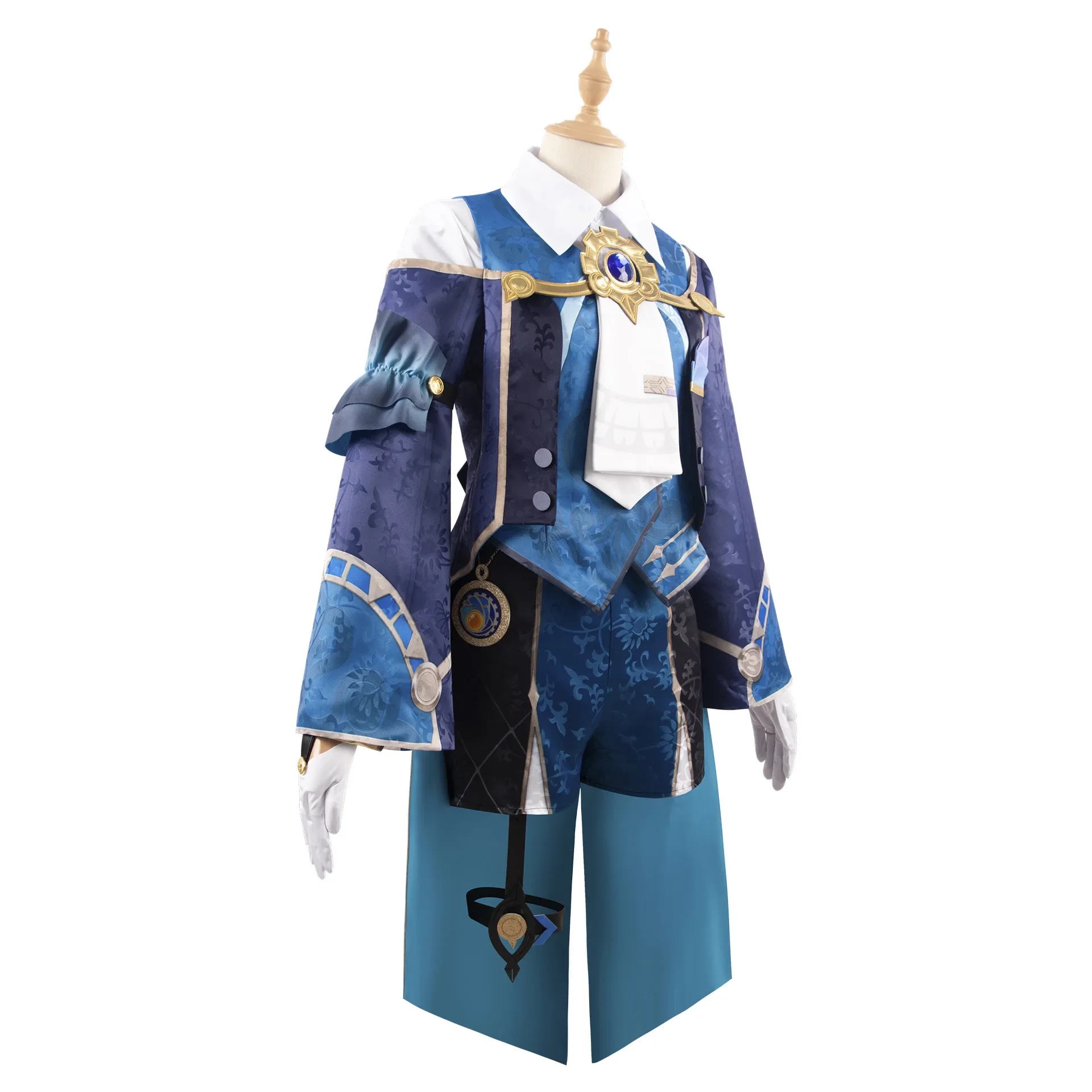 Misha Honkai Star Cosplay Rail para homens e mulheres, bonito uniforme com acessórios, carnaval de Halloween Role Play Suit