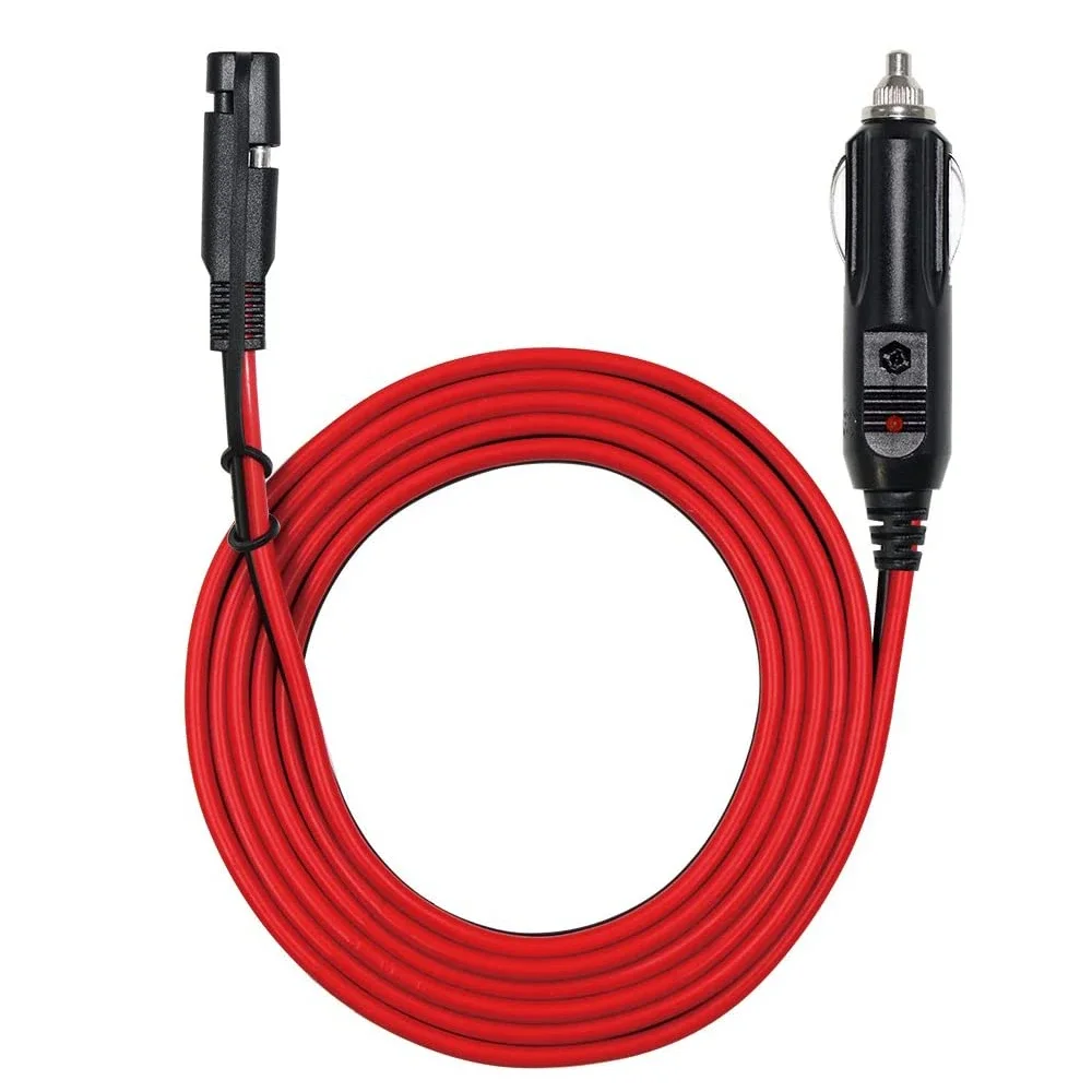 150CM 16AWG Car Cigarette Lighter Plug to SAE Quick Disconnect Adapter Extension Charging Cable Heavy Duty Power Supply Cord