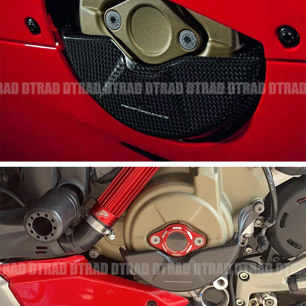 New Motorcycle Left Engine Crankcase Protection Cover For DUCATI Panigale V4 V4S V4R Streetfighter V4/S Carbon Fiber Accessories