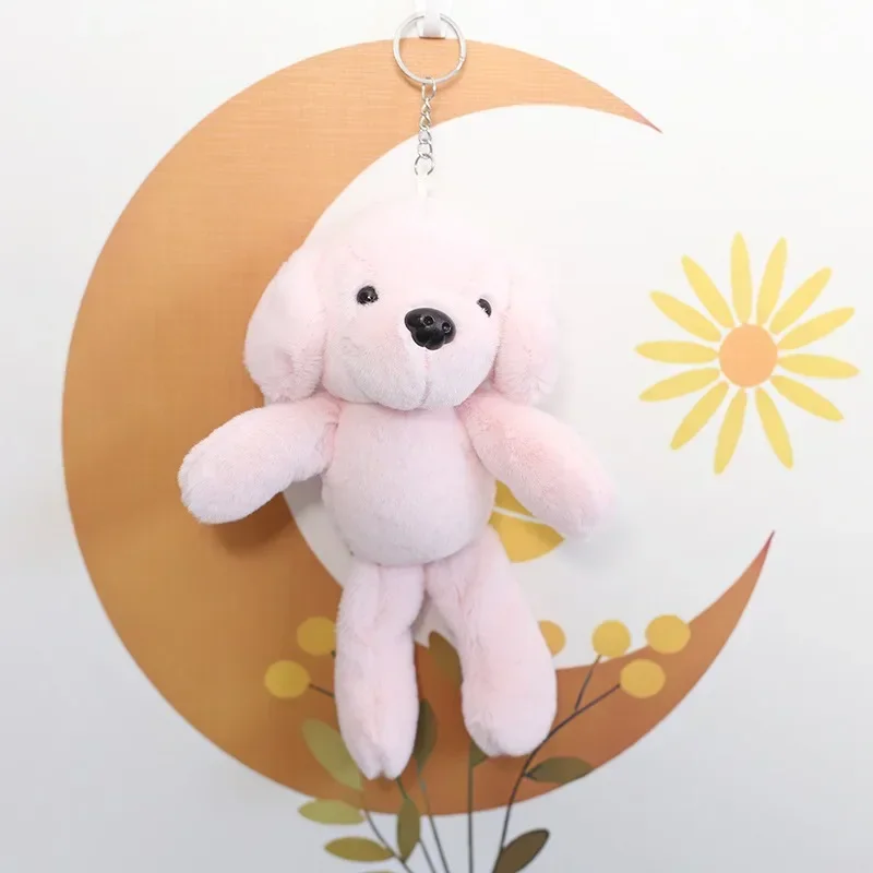 Porte-Clés en Peluche en Forme de Chien Mignon, Chiot, Jouet, Pendentif, Interrupteur Cartable, Sac à Main, Cadeau d'Anniversaire pour Fille, 1 Pièce