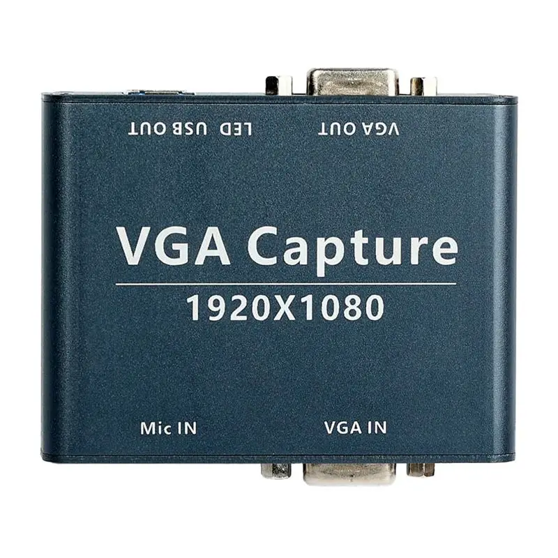 

Надежный VGA-адаптер, совместимый с Android, Windows и Linux, для захвата аудио и видео 1080P, вход VGA, выход USB.
