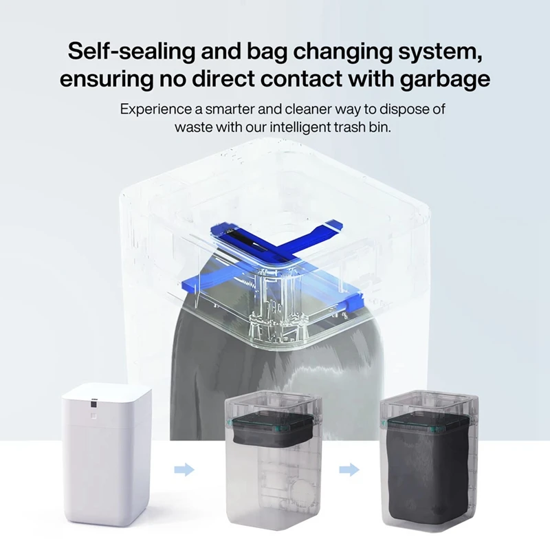 Automatic Trash Can Self Sealing And Self-Changing Smart Trash Can Touchless Garbage Can With Lid