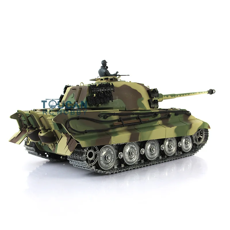 1/16 Professional Ver HENG LONG 7.0 Customized King Tiger RC Tank 3888A Metal Wheels Barrel Recoil Toucan Vehicle TH17529-SMT8