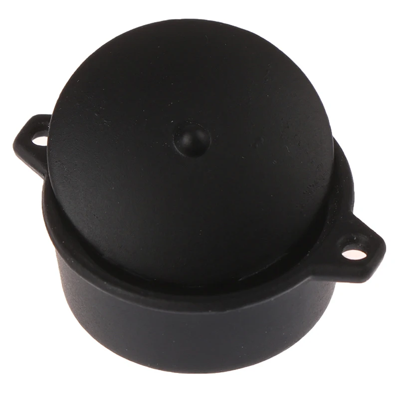 1:12 casa de bonecas em miniatura mini pote preto modelo acessórios de cozinha brinquedos