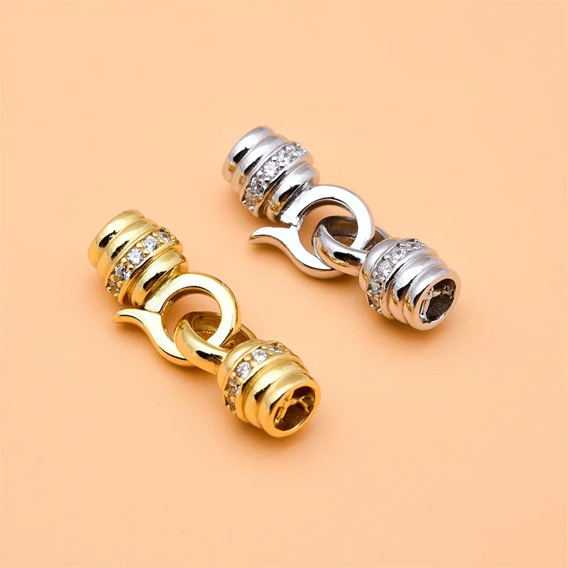 925 sterling silver bracelet necklace Connecting buckle Pearl buckle Handmade DIY material button accessories