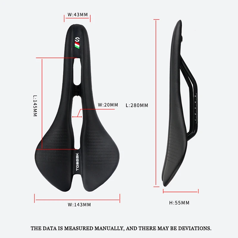 TOSEEK Bicycle Saddle Racing MTb Road Mountain Bike Seat Hollow Ergonomics Bike Seat Cushion Cycling Saddle Bicycle Accessories