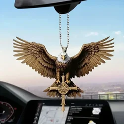 Eagle Cross Car Pendant Car Decorative Accessories Interior Moulding Creative Adorns Ornament Car Simulation Decors