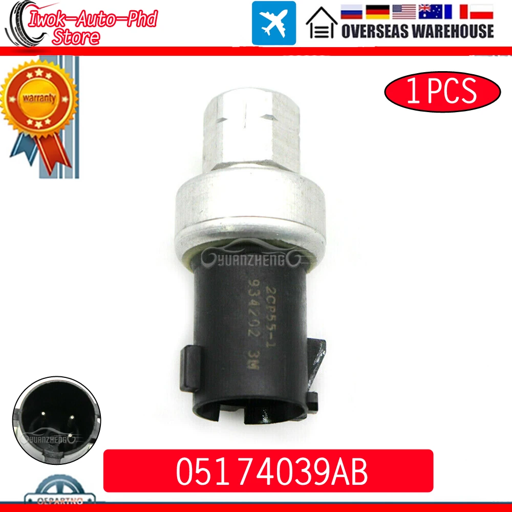 

Air Conditioner Pressure Transducer Sensor For Chrysler 200 300 Aspen Dodge Avenger Caliber Durango Ram Jeep Liberty 05174039AB