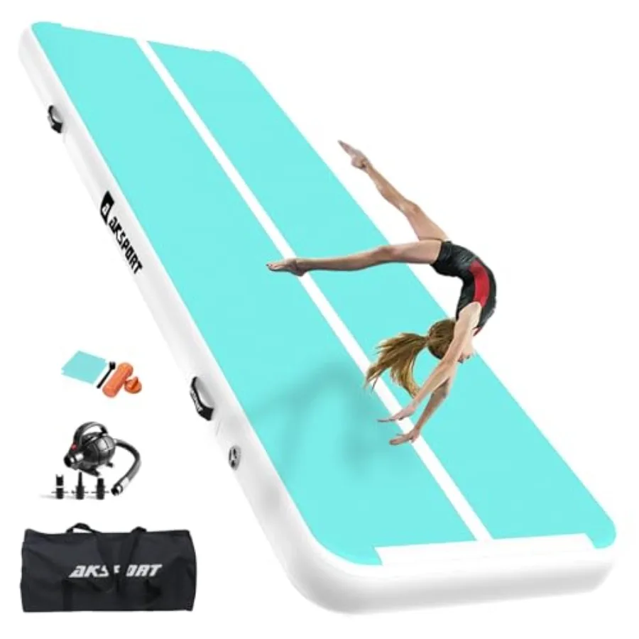 

Inflatable Gymnastics Air Mat Tumble Track with Air Pump for Home Use Training Gym Cheerleading Parkour Beach Park Water Safety