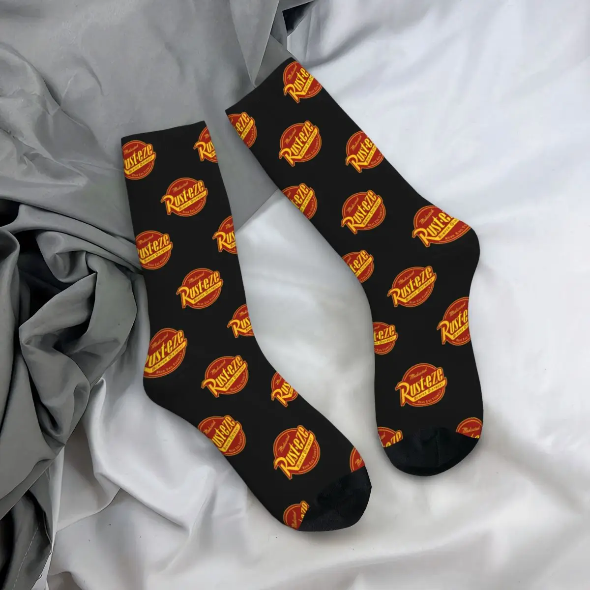 Rust-eze Lightning McQueen Socks Harajuku calze Super morbide calze lunghe per tutte le stagioni accessori per uomo donna regalo di compleanno