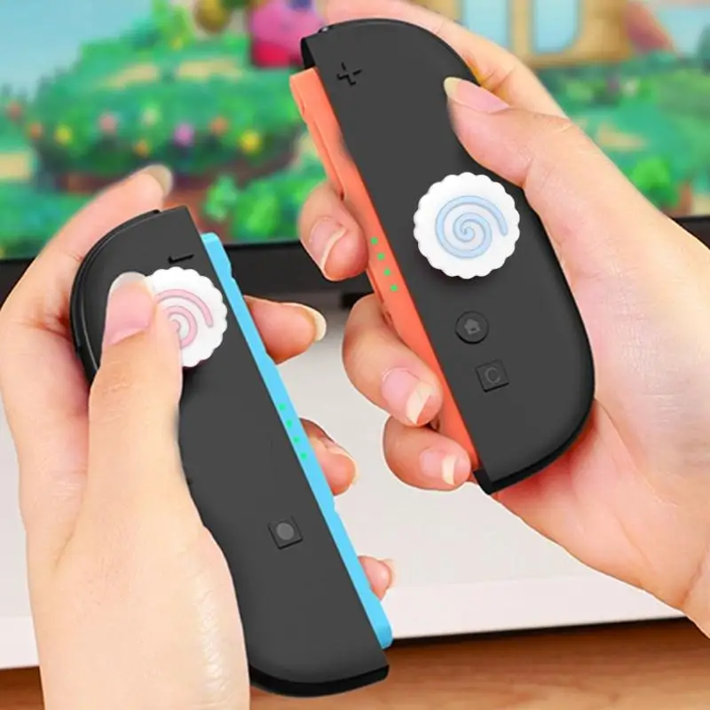 

Multiple Color Joystick Protectors Anti Slip Silicone Caps Universal Compatibility For SW2 Gamepads Comfortable Gaming