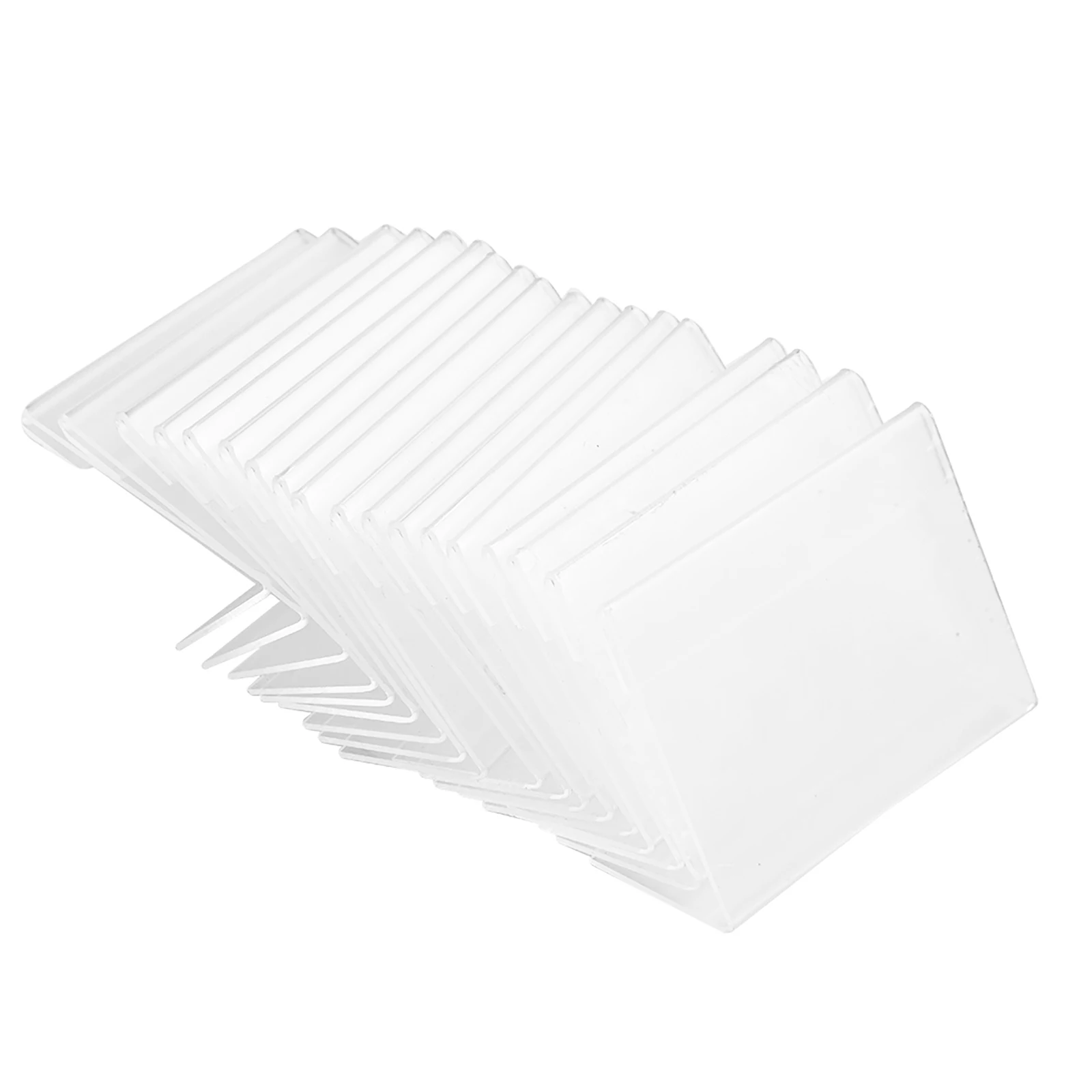 

Bracket Price Tag Stand Name Card Office Reusable Transparent 20pcs For Poster Rack Holder L Shape Label Stand