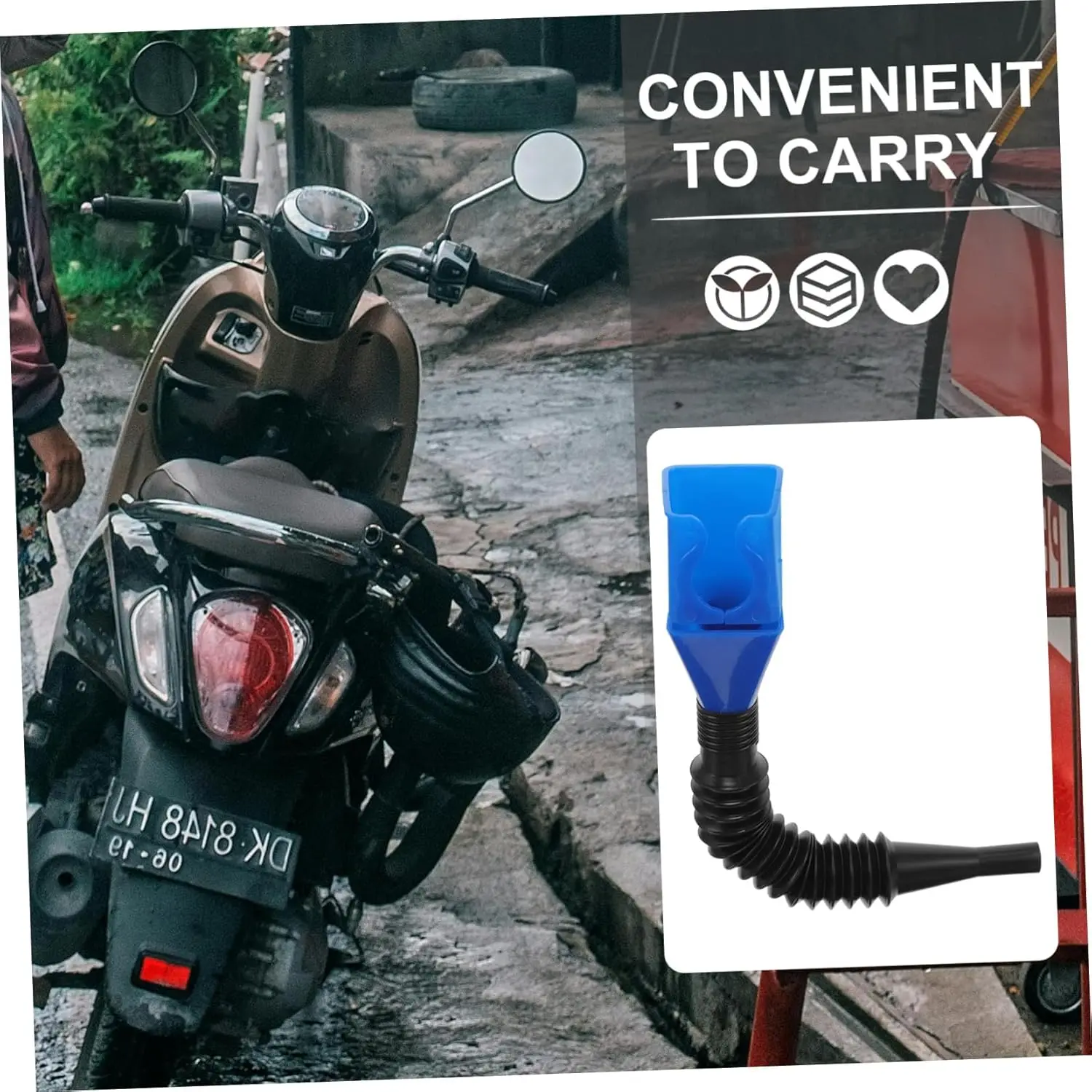 

Motorcycle Oil Funnel Clamp Connection Versatile Fuel Funnel for Car and Transmission Fluid