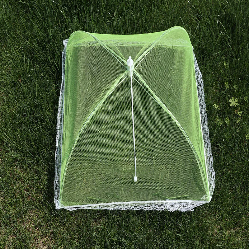 Food Cover Foldable Food Mesh Cover Kitchen Anti Fly Mosquito Tent Dome Net Umbrella Meal Vegetable Fruit Breathable Cover