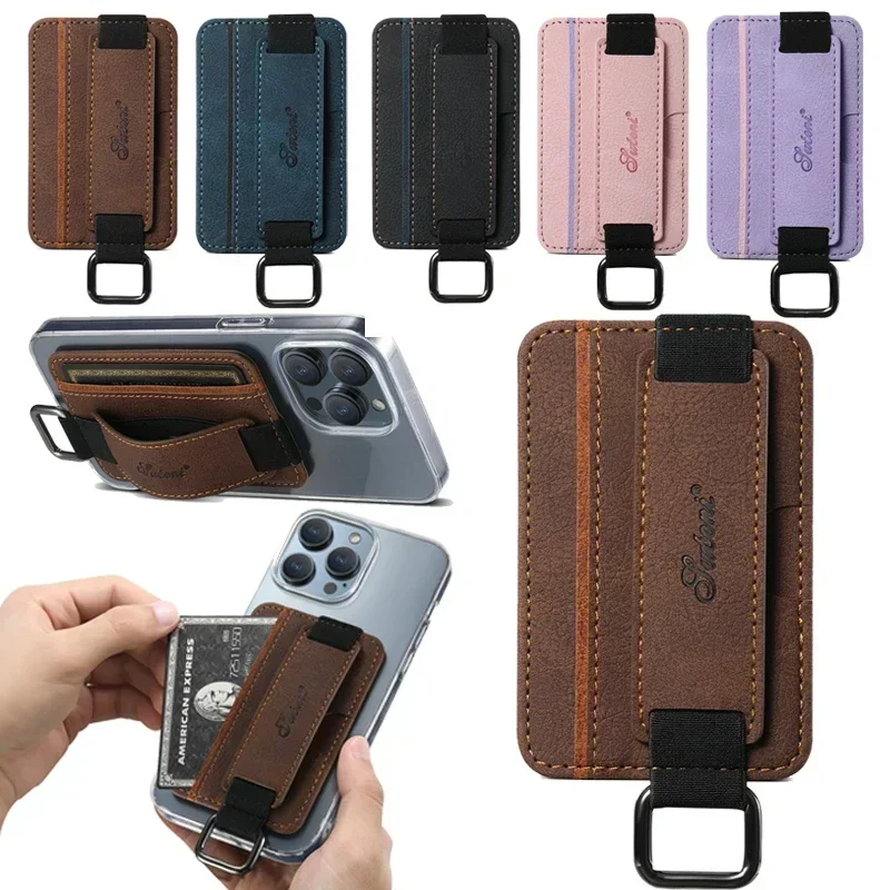 

Luxury Universal DIY Leather Stick Back Case For iPhone 15 14 13 12 11 Pro Max XS XR 7 8 6 SE Card Holder Cover For iPhone 15Pro