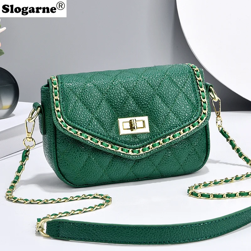 

Модная женская сумка из мягкой искусственной кожи 2026 года, новая сумка через плечо, дамская сумка на цепочке, трендовая маленькая сумочка высокого качества для девушек