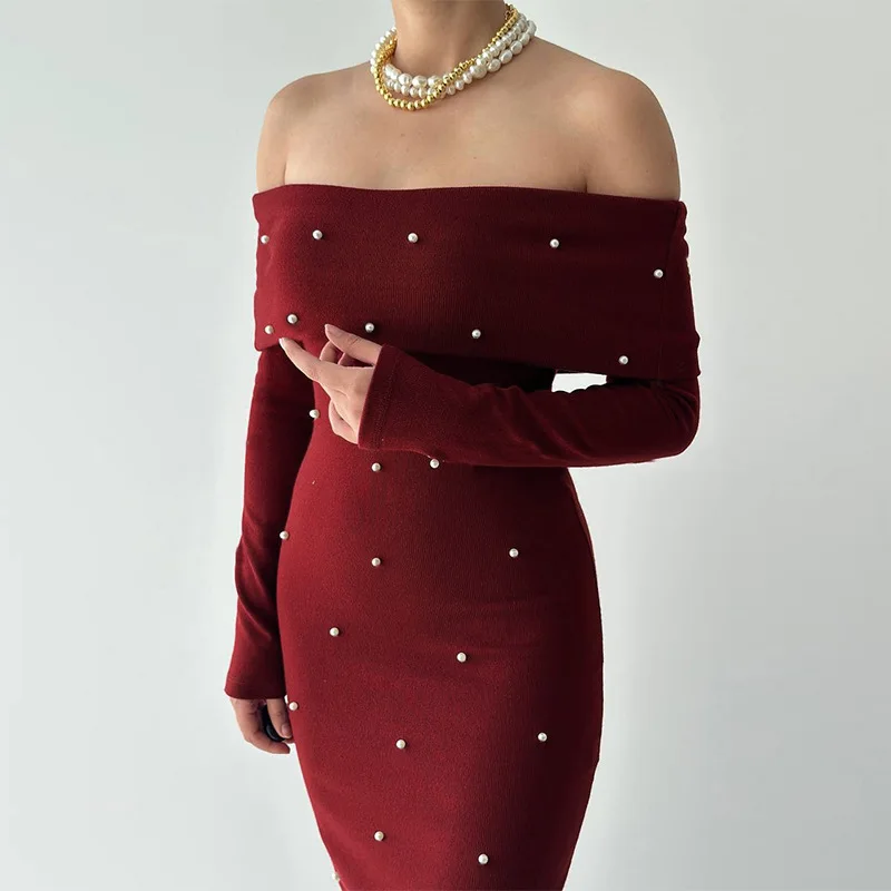 فستان ستان مطرز بكتف واحد أنيق ونحيف أنيق فستان ضيق مثير لحفلات الكوكتيل بفتحة عالية فستان رسمي للحفلات الراقصة المسائية