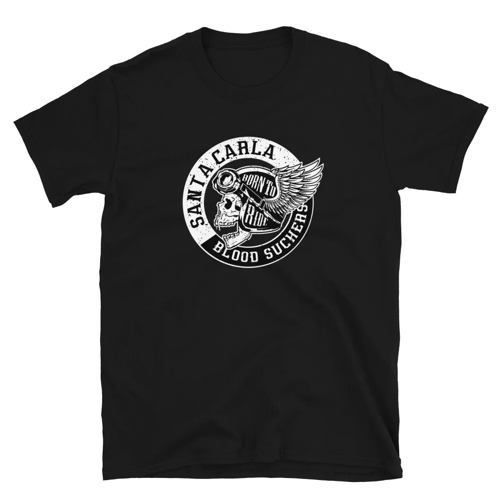 Camiseta The Lost Boys Santa Carla Biker Skull para hombre y mujer, camiseta Retro con gráfico de vampiro y terror, camiseta de algodón de manga corta, ropa de calle Unisex