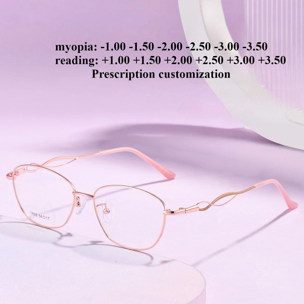 

54-17 Новые женские полнокадровые очки с защитой от синего света, очки для чтения на заказ, линзы для близорукости, астигматизма по рецепту