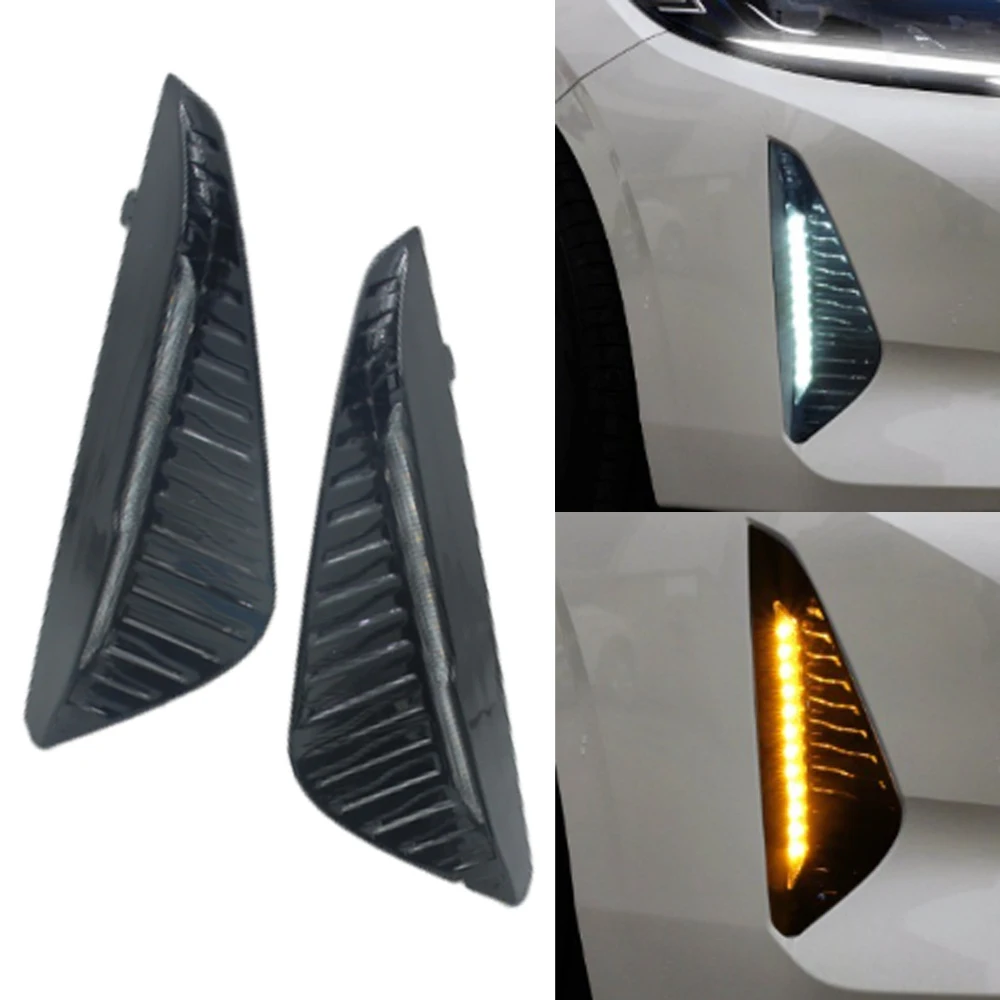 

1 Pair LED Daytime Running Lights DRL With Yellow Turn Signals Lamp Replacement for Nissan Sylphy 2023 2024 Car Accessories