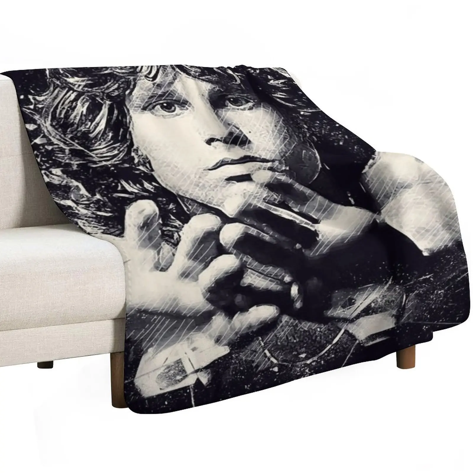 

Jim Morrison Throw Blanket Plush Blankets For Bed for babies christmas gifts Blankets
