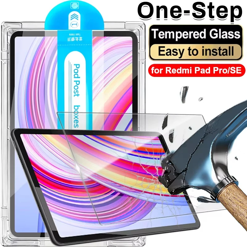 Easy To Install Tempered Glass For Xiaomi Pad 8 7 6S 5 6 Pro Pad 5G 12.1 Redmi Pad 2 12.1 Pro 12.1 2024 SE 11 Screen Protectors
