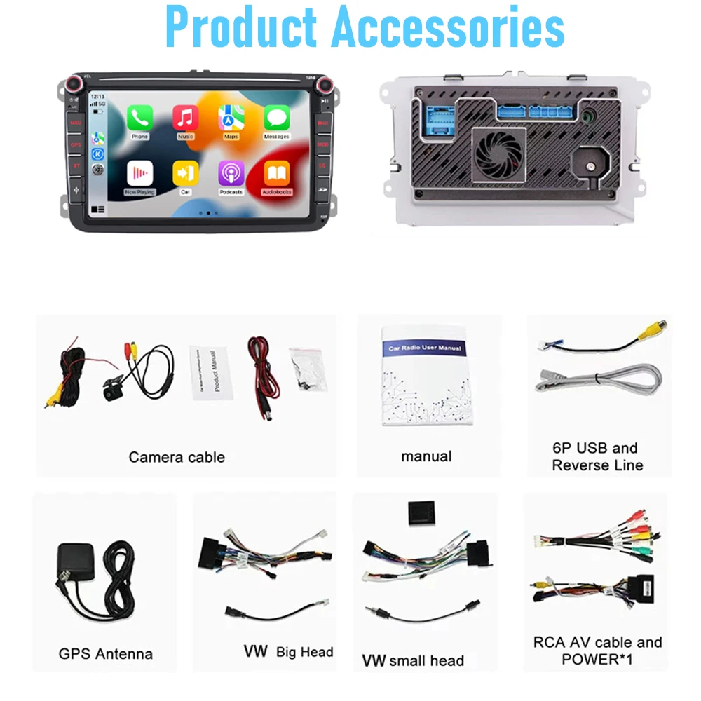 8" For VW Beetle 2011-2015 Car Stereo Radio  Carplay Android Auto Head Unit WIFI BT GPS Navi Reversing Image Multimedia Player