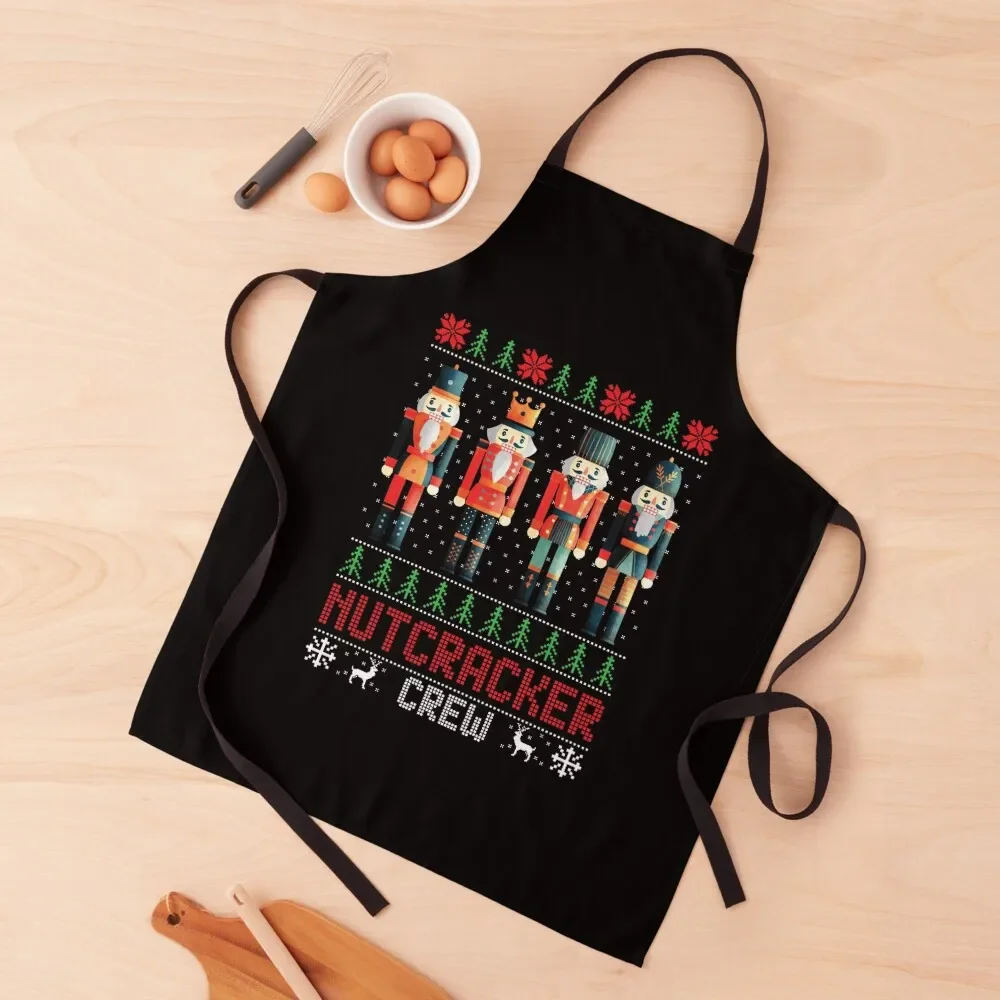 Nutcracker Crew Matching Family Christmas Gift Apron Things For Kitchen Kitchen Novel Kitchen Accessories work ladies Apron