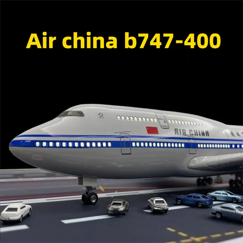 Boeing 747 International Airline 31cm Resin Aircraft Model, Durable Anti‑Fall Kids Play Toy, Parent‑Child Learning Collectible