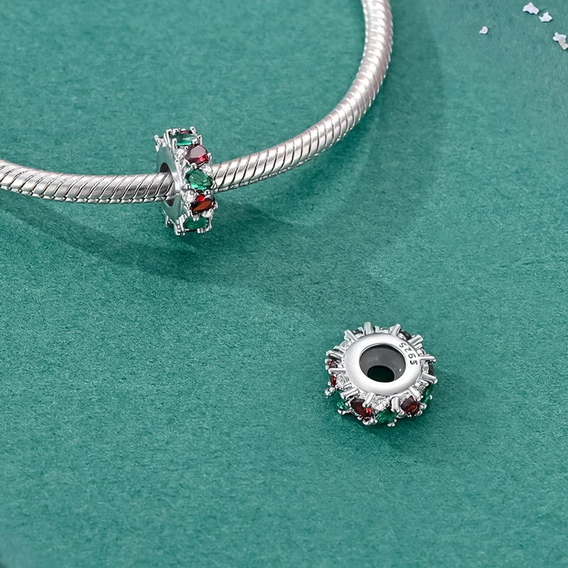 925 Sterling Silber Charm Weihnachtsmann Rentier Schneemann Winter Perlenanhänger Passend für Original Armband Armreif Luxus Schmuck – Detail 12