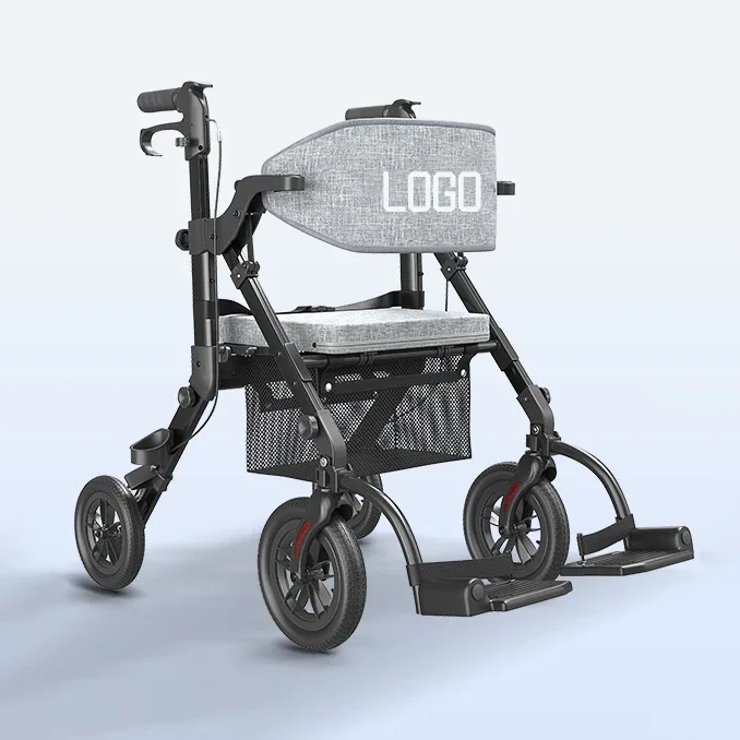 

Wheel Walking Walker Assistive Device Medical Toilet Disabled Equipment Walker & Rollator Adult Dissability Walker with Seat