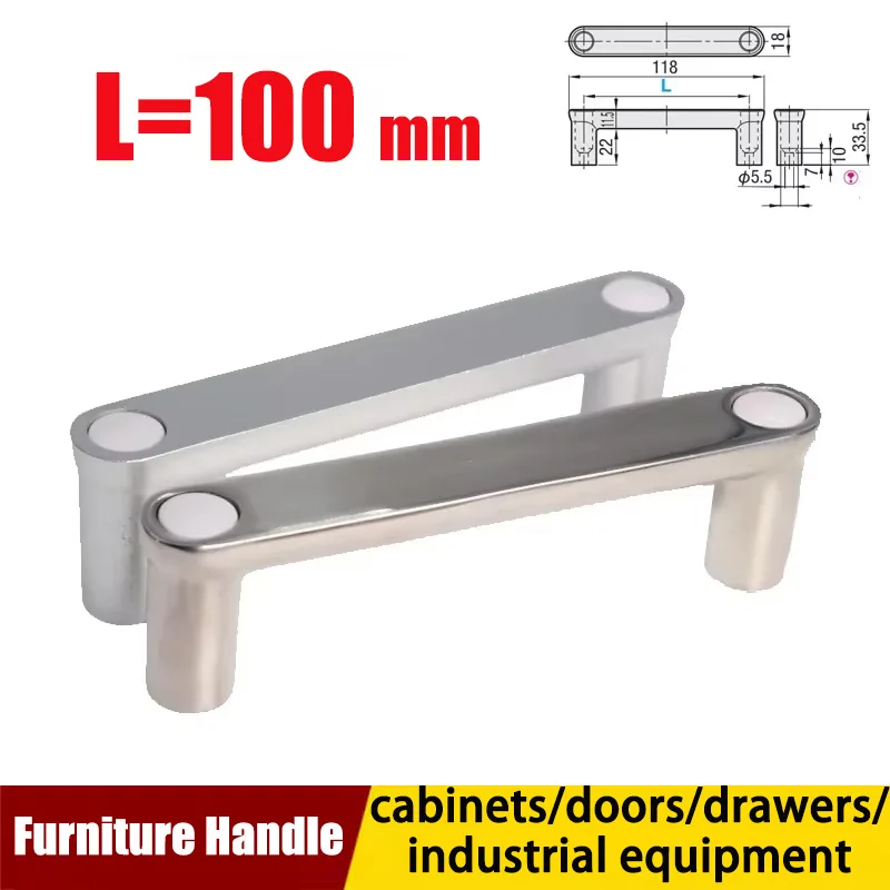 

Cabinet/Door/Drawer Handles Aluminum Alloy Exterior Type With Lid Handle 304 Stainless Steel Plate Handle XAE91/ XAE93-L100mm