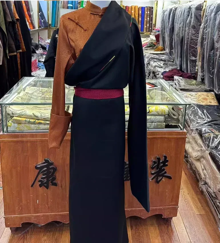 중국어 Xizang 민족 스타일 여성 Kangba 티베트 가운
