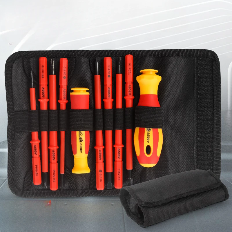 

Insulated Screwdriver Multifunctional Bag Kit for Household Maintenance Electrician Anti Electric Screwdriver Combination