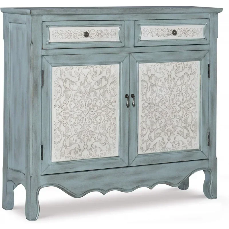 Antique Console, Blue/White