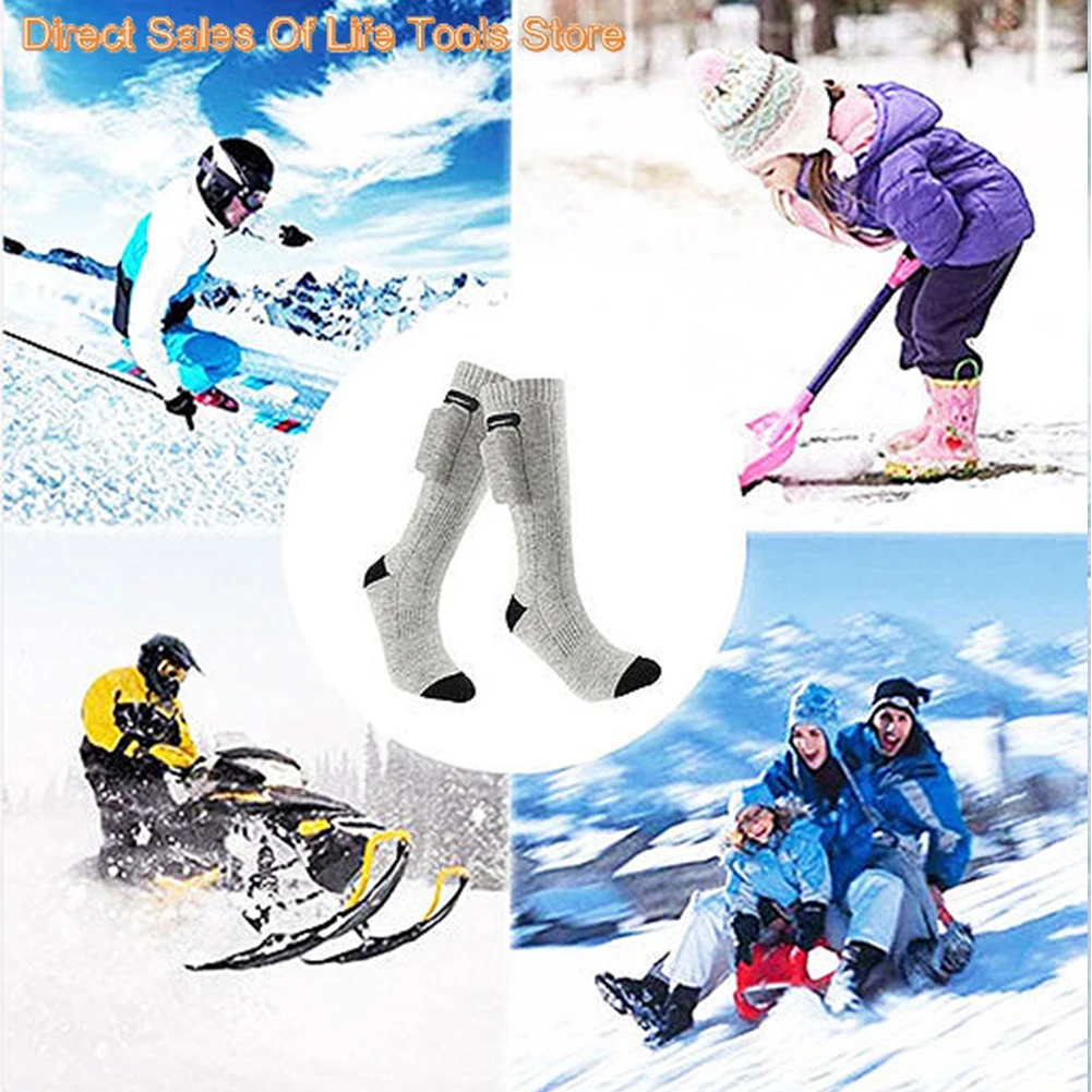 Chaussettes unisexes isolées thermiquement avec USB, chaussettes chauffantes électriques, bottes métropolitaines, chaussures de camping et de ski,