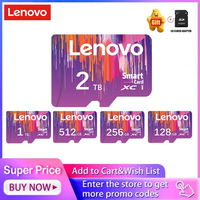 Lenovo 2TB 1TB SD Memory Card Original 64GB 128GB 256GB 512GB Class 10 High-Speed U3 Micro TF SD Card For Phone Camera Drone