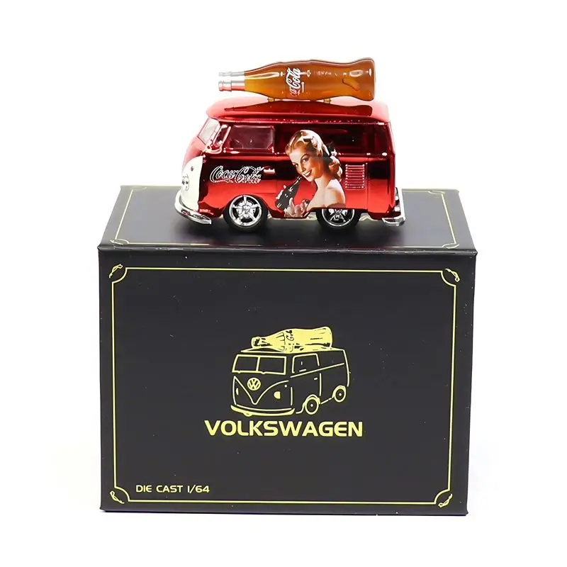 دييكاست 1/64 مقياس نموذج سيارة كلاسيكية حافلة الوحش عربة سبيكة نموذج سيارة لعب للأولاد الصندوق الأصلي