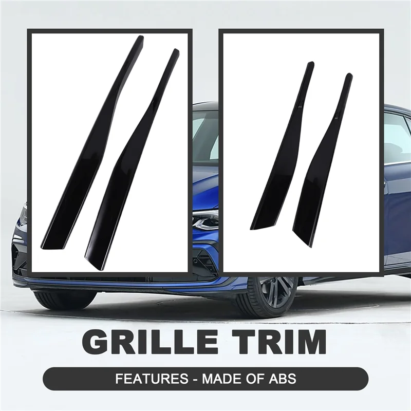 

Автомобильный глянцевый черный передний бампер, спойлер, нижняя решетка, противотуманные фары, чехлы для бровей, накладка для VW Golf MK8 2021 2022-A97E