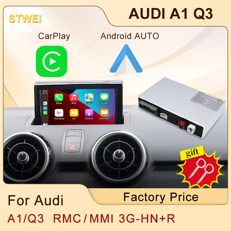 STWEI Wireless CarPlay AUTO Modules For Audi A1 Q3 MMI 3G A1 Q3 RMC Mirror Link Front View Camera Reverse Camera