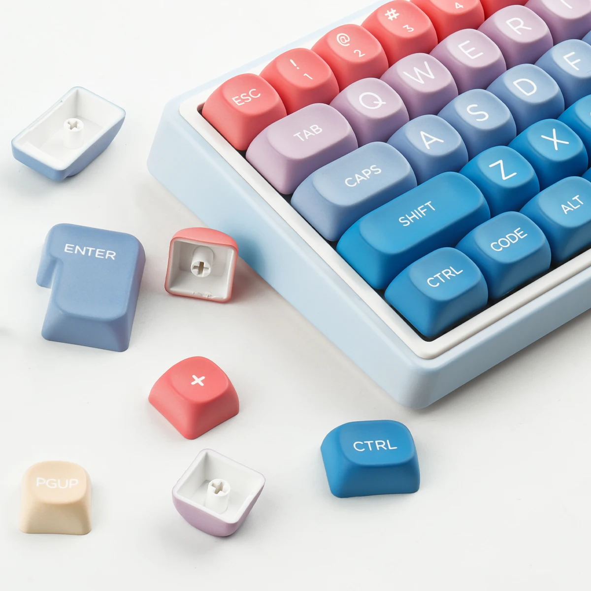 143 Keys Fairy Tale Gradient Color Keycaps Dye Sublimation MOA Profile PBT Keycaps For MX Switches Mechanical Keyboard Key Caps