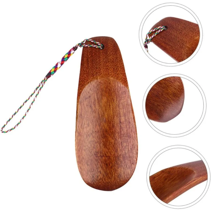 لبيسة حذاء صغيرة محمولة، بوق حذاء خشبي للسفر مع، رافع أحذية خفيف الوزن مصنوع يدويًا لكبار السن، تصميم سهل الدخول للكعب