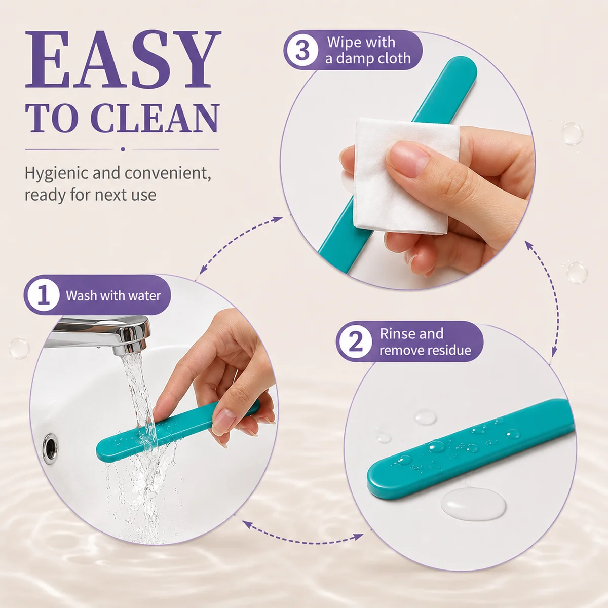 ROSEPIL 10Pcs Multi-functional Plastic Wax Stirring Sticks Hair Removal Applicator Sticks Shaving Wax Scraping Tools view 3