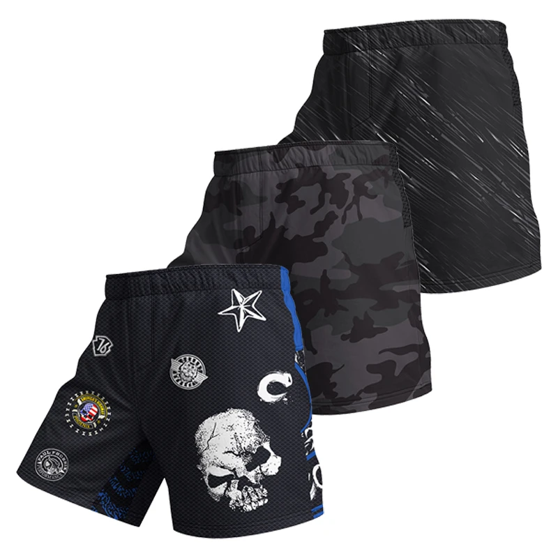 تصميم مخصص BJJ الملاكمة التايلاندية MMA تصارع السراويل تشغيل المهنية ساندا الملاكمة التايكوندو MMA الرجال التدرج جذوع مع المطاط #5