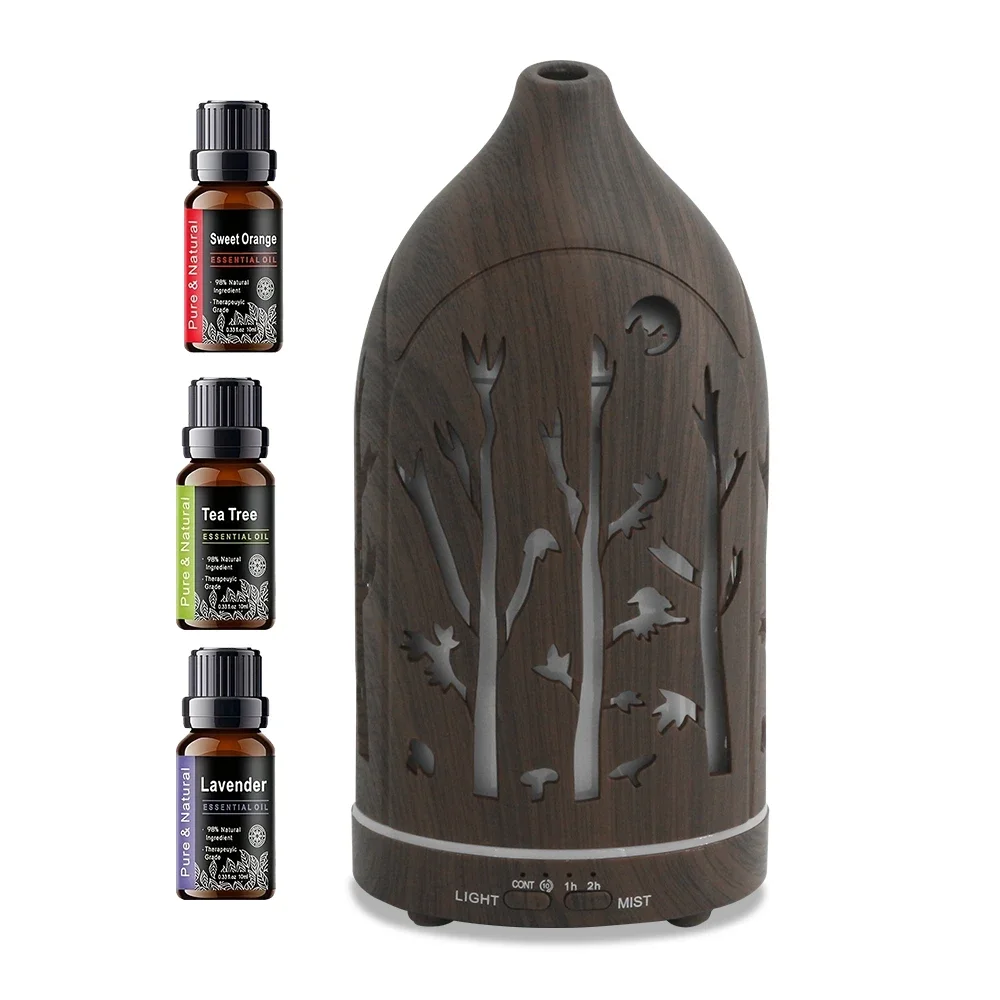 

Ультразвуковой диффузор эфирного масла и увлажнитель воздуха с автоматическим отключением, аппарат для ароматерапии, диффузор аромата с ночником