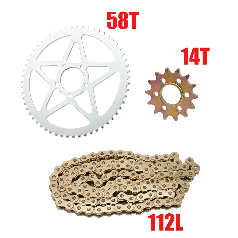 Motorcycle Front 14T Rear  58T 112L Chain Sprocket For Sur-Ron Sur Ron Surron X S Light Bee Off-Road Electric Vehicle