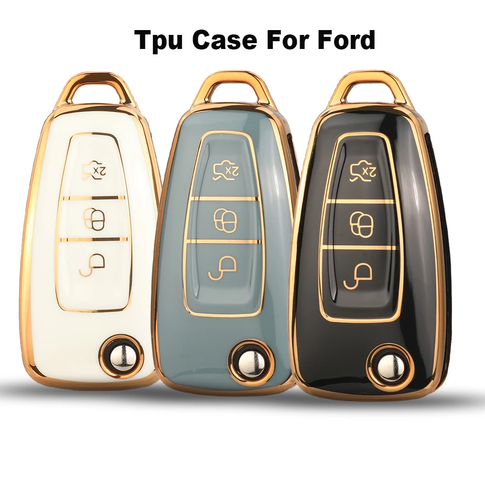 Jingyuqin Fernbedienung Auto Schlüssel TPU Für Ford Mondeo Focus 3 MK3 Kuga Fiesta Escape Ecosport Fall Abdeckung Teil Schützen Neue