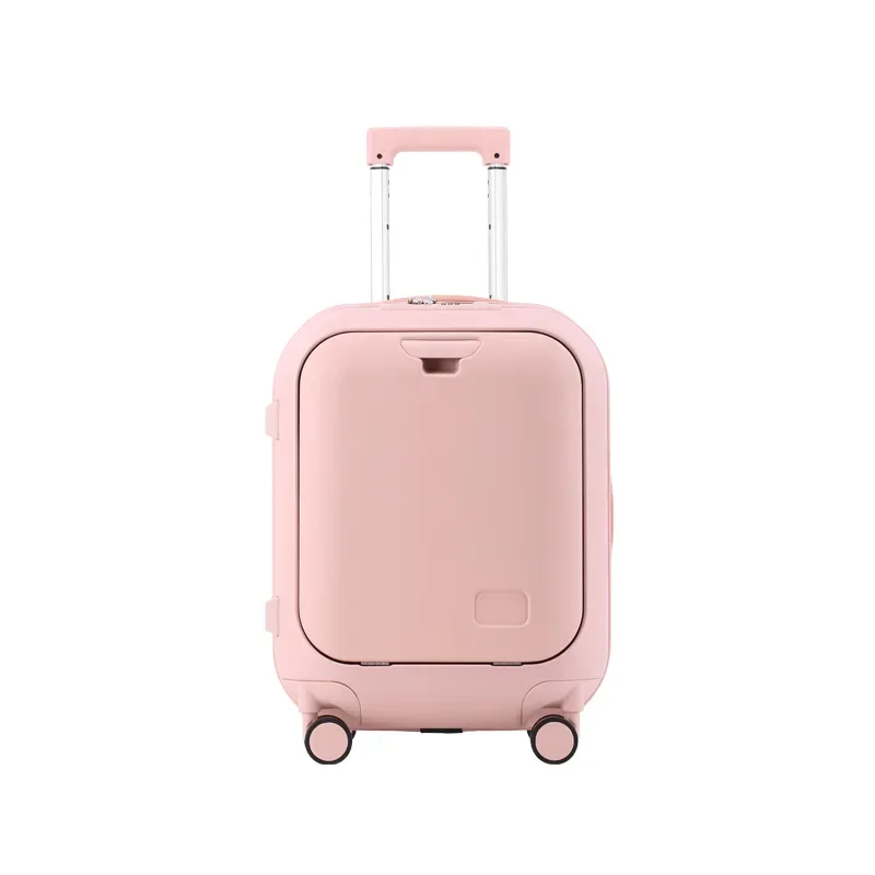 

Front open suitcase 18 inch small lightweight trolley suitcase