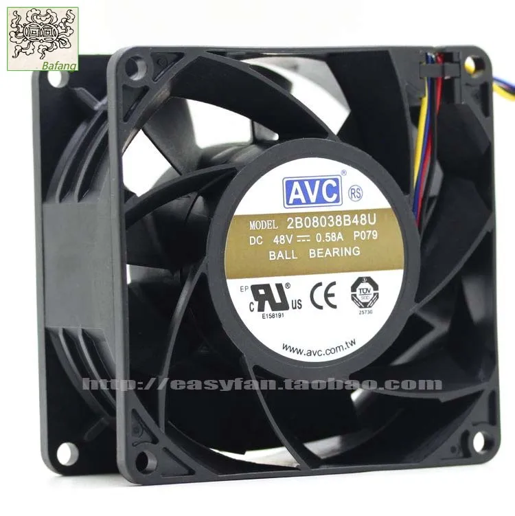 

Jinlingge для AVC 2B08038B48U 8038 8 см 48 В 0,58 А охлаждающий вентилятор