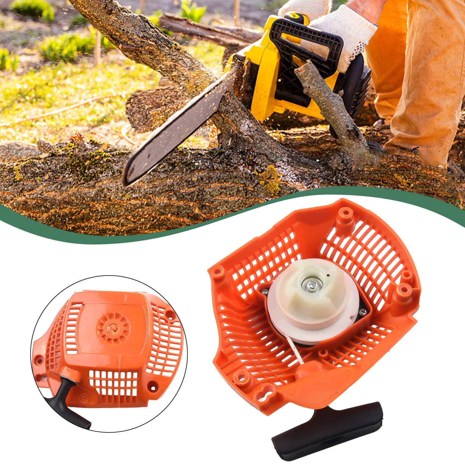 

Hand Pull Recoil Pull Starter 435 440 135 140 Assembly Engine Garden Logging Outdoor Parts Replacement Yard High Quality